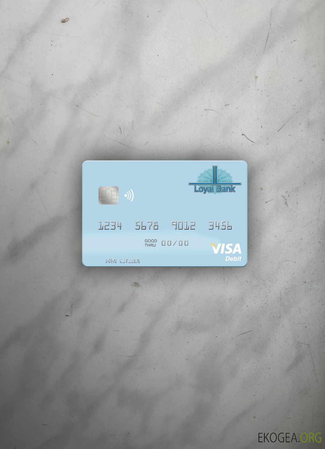 Sainte , Lucie Loyal Bank Limited carte de débit visa photolook , avant